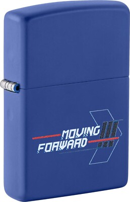 Zippo Moving Forward Design, Royal Blue Matte Lighter #46375