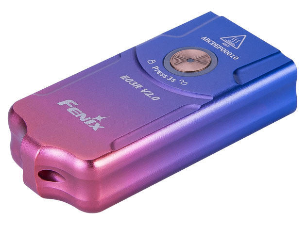 Fenix E03R V2.0 Limited Edition Nebula Metal Keychain Flashlight 500 Lumens LED