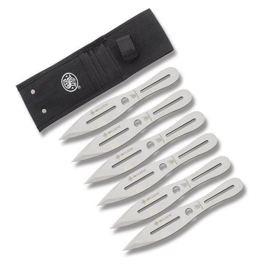 Smith & Wesson Throwing Knife Set, 6 Knives 8-inch, Nylon Sheath #SWTK8CP