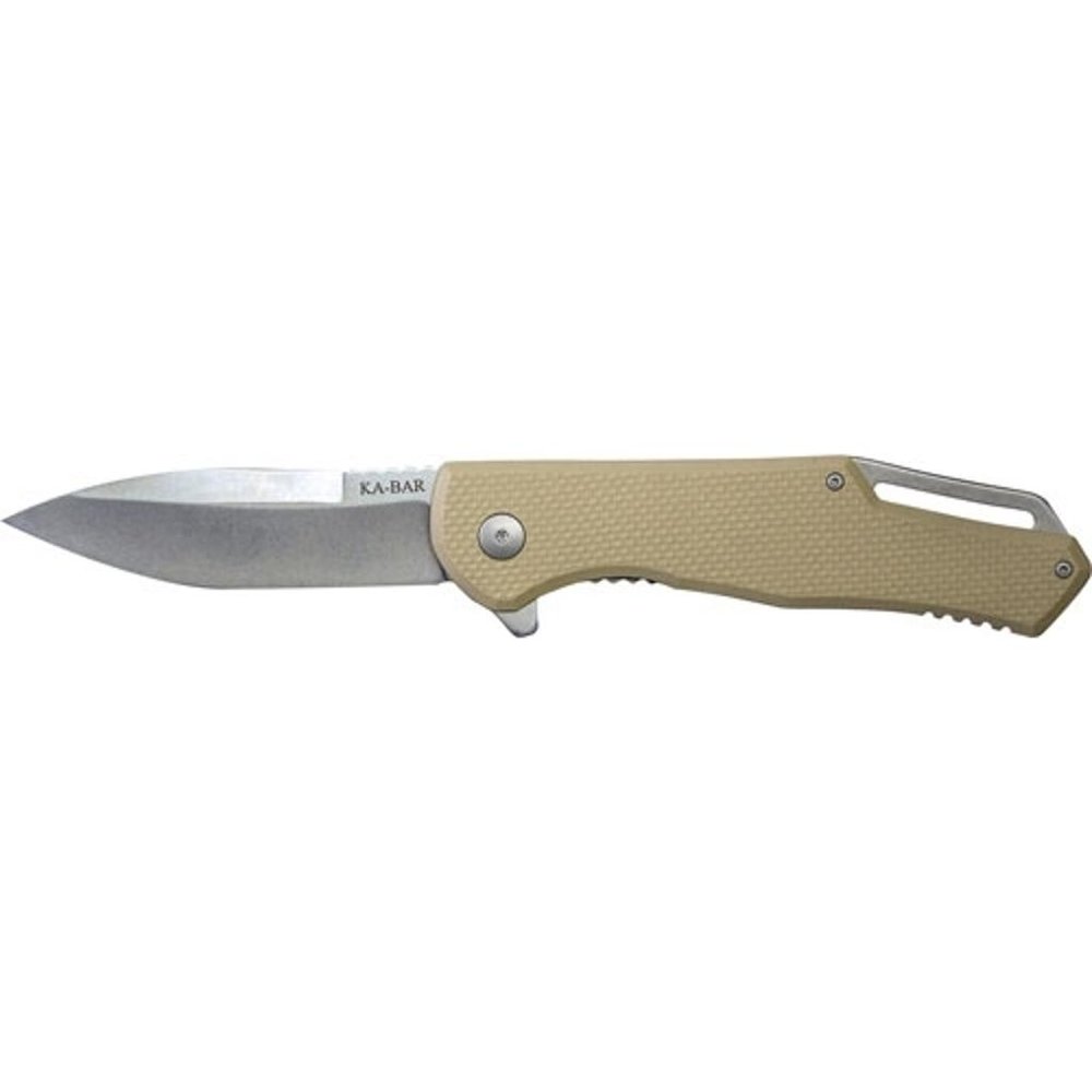 KA-BAR Jarosz Spear Point Flipper, 3.5" Blade, AUS 8A Stainless Steel #7509