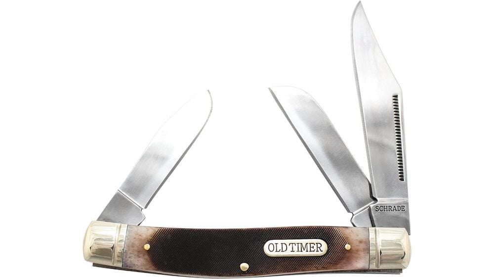 Old Timer 8OTB Genuine Bone Senior Folding Pocket Knife #1187291