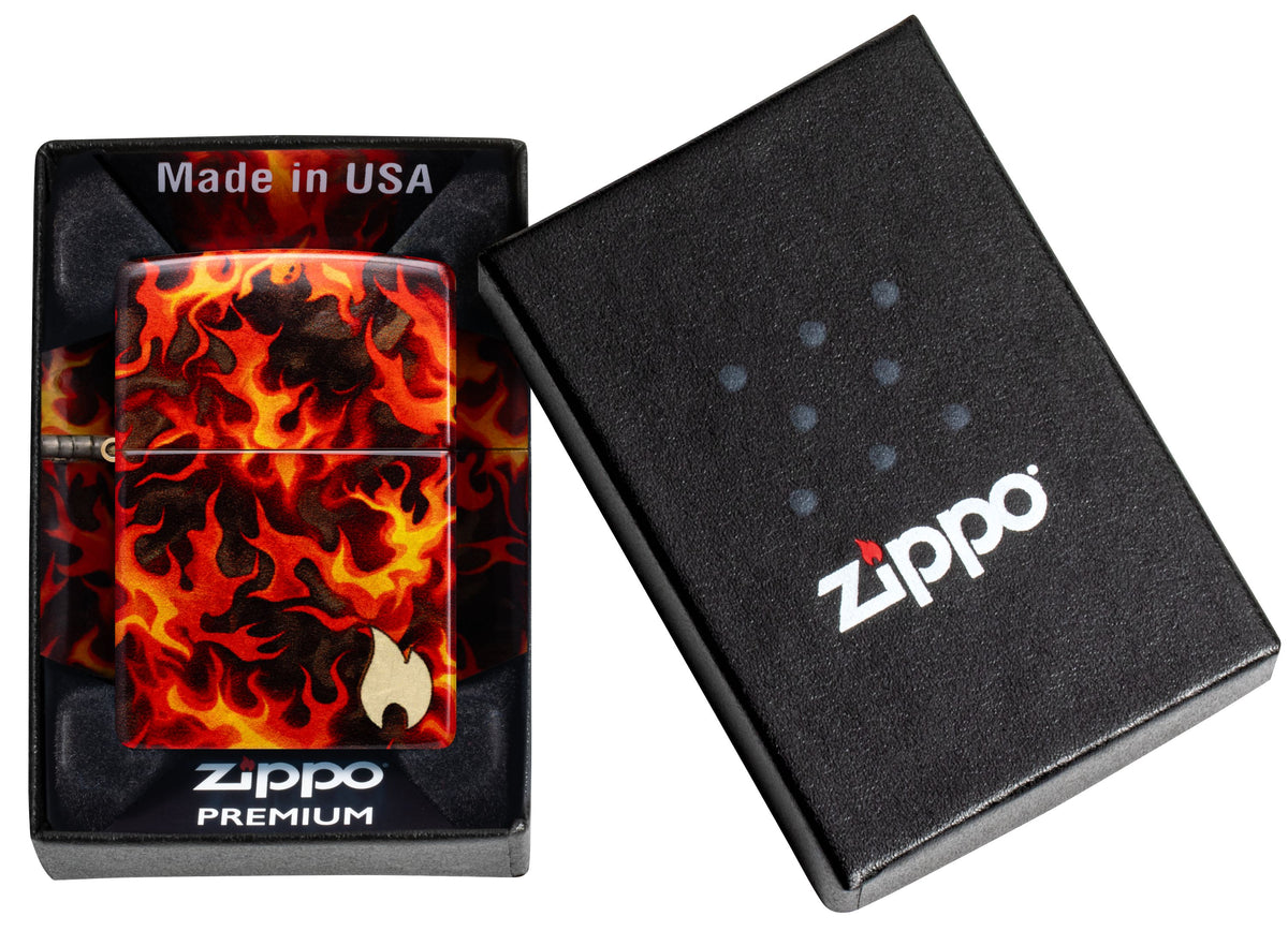 Zippo Fire, 540° Tumbled Brass Lighter #47255
