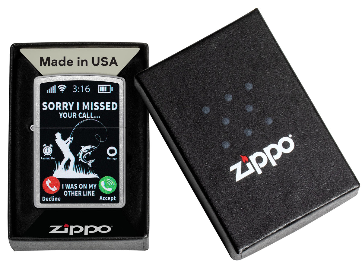 Zippo Sorry I Missed Your Call, Street Chrome Lighter #47450