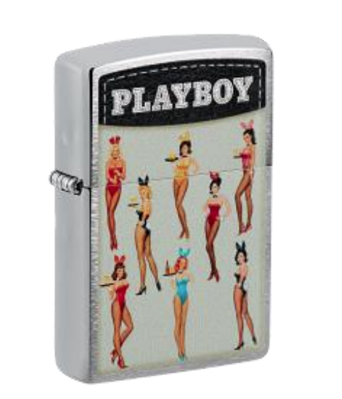 Zippo Playboy Bunny Retro Pinup Design, Street Chrome Lighter #48478
