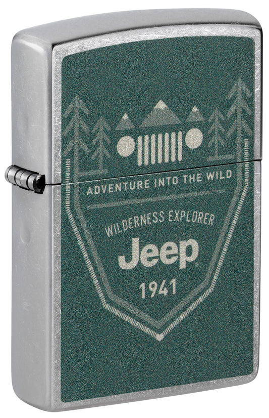 Zippo Jeep Wilderness Explorer, Street Chrome Color Image Lighter #48766