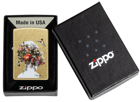 Zippo Spazuk Hummingbirds Design, Street Brass Finish Lighter #46747