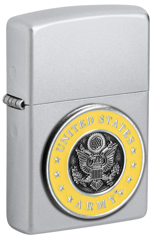 Zippo United States Army, Satin Chrome Lighter #48977