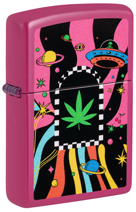 Zippo Cannabis Galaxy Design, Frequency Pink Lighter #48928