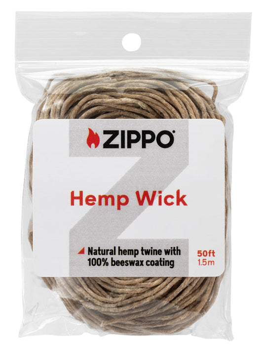 Zippo Hemp Wick, 50 Ft, 100% Beeswax Coating  #60050