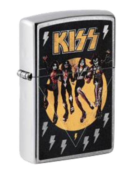 Zippo KISS Band Design, Street Chrome Lighter #49959