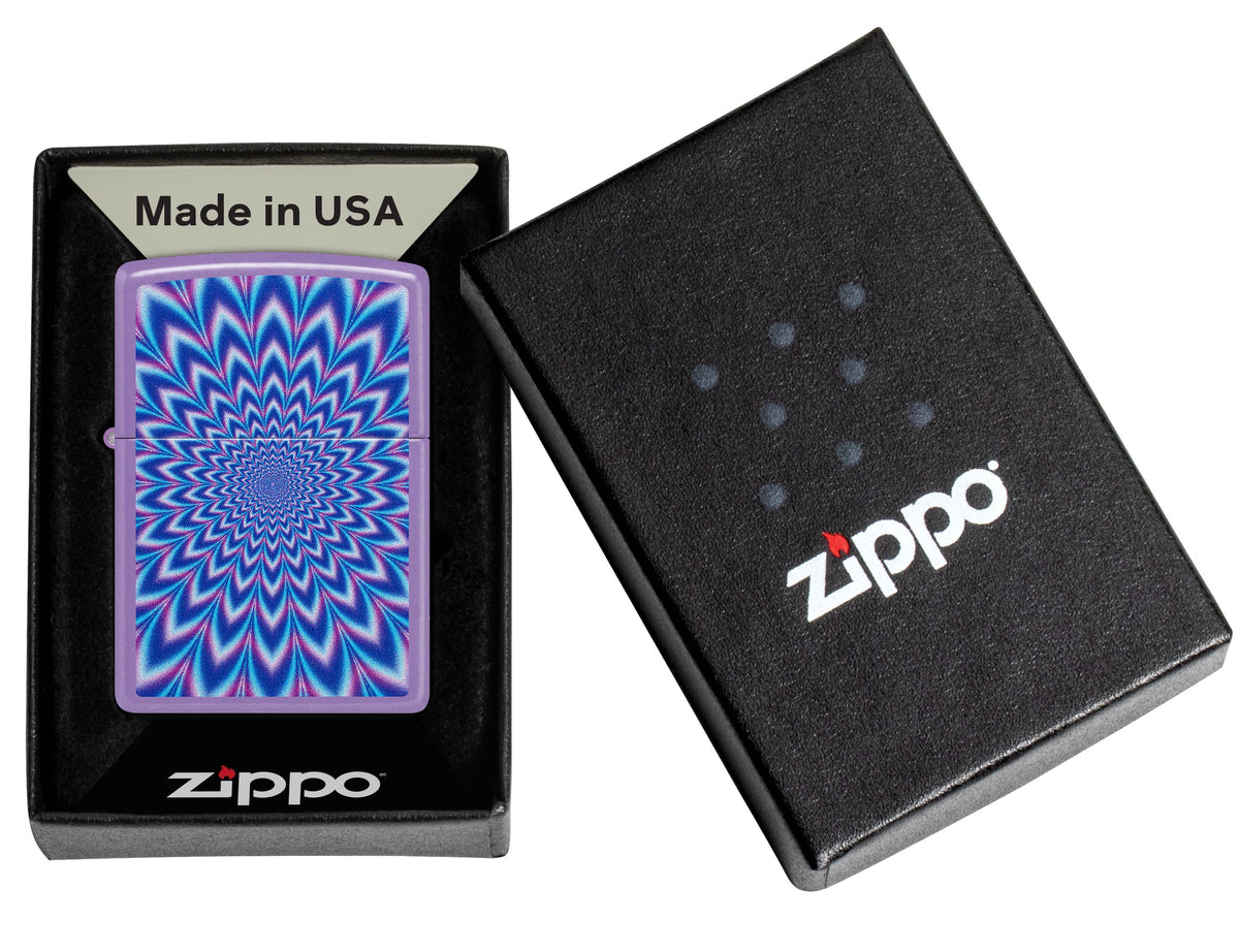 Zippo Optic Wave, Smoky Lavender Lighter #47267