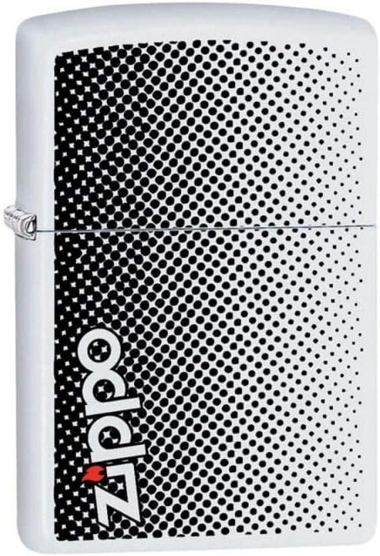 Zippo Logo Design, White Matte Lighter #29689