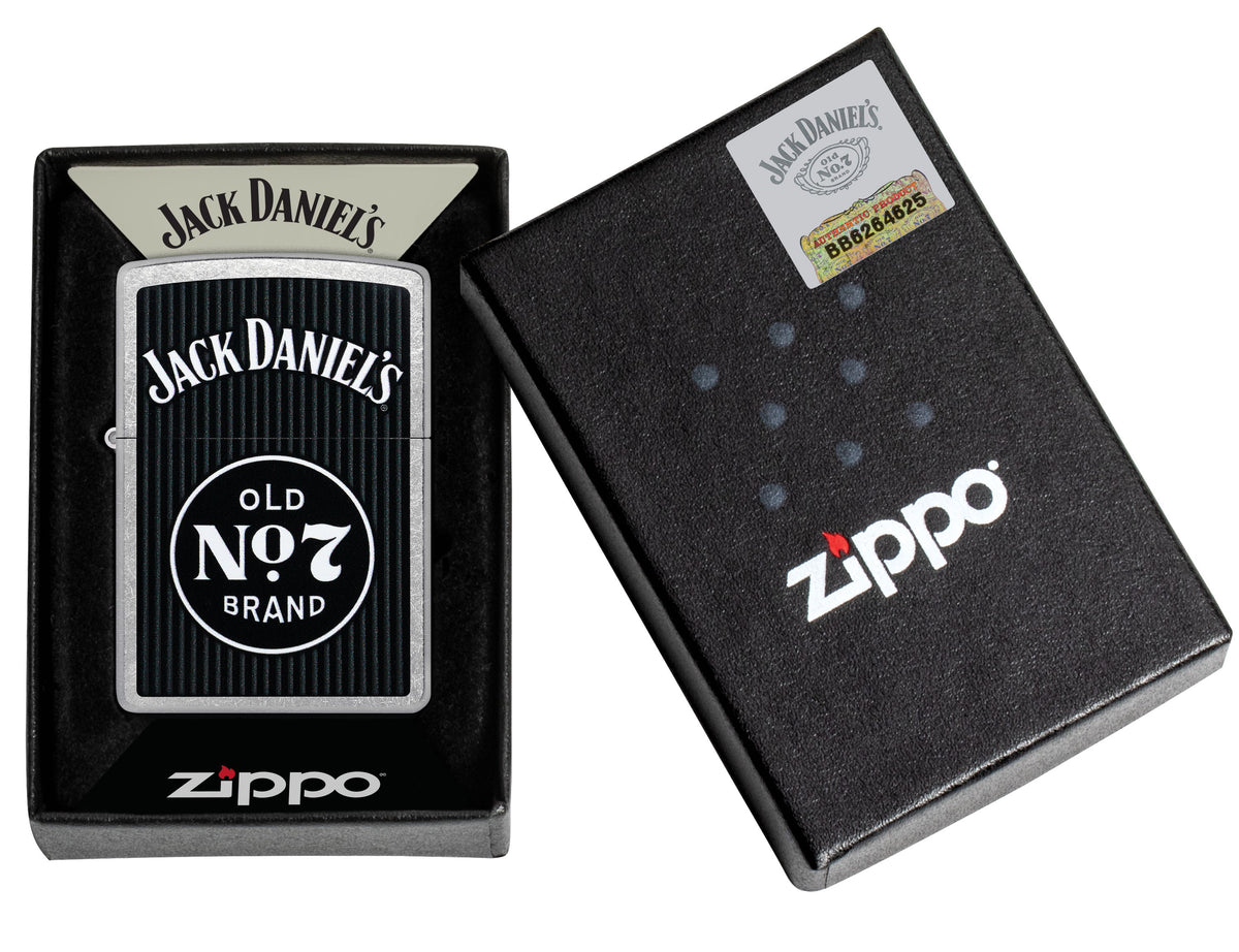 Zippo Jack Daniels Old No 7, Street Chrome Lighter #47415