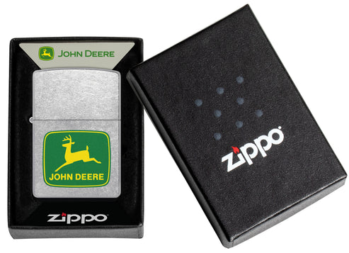 Zippo John Deere Leaping Deer Design, Street Chrome Finish Lighter #46764