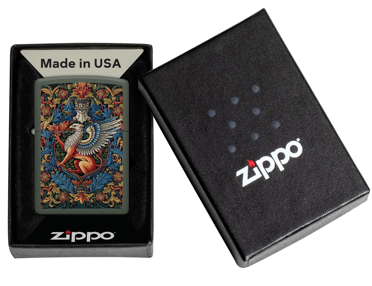 Zippo Griffin, Green Matte Lighter #47261