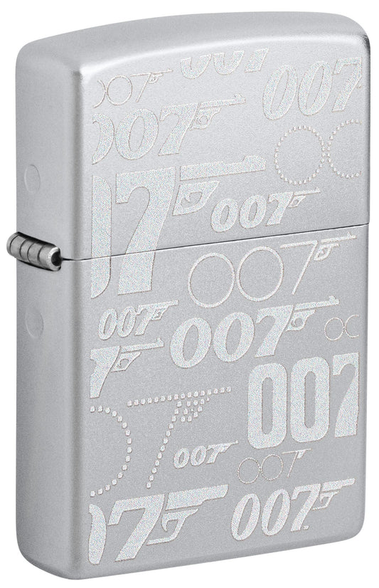 Zippo James Bond 007 Logo, Satin Chrome Lighter #48735