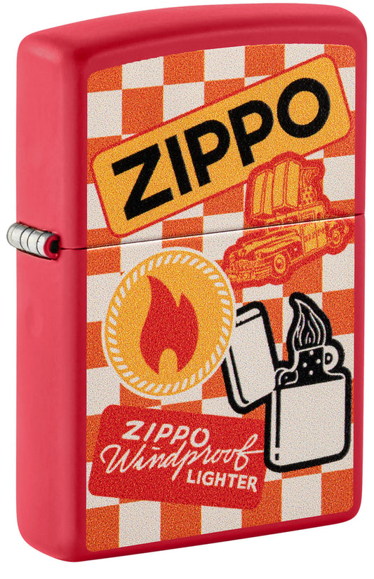 Zippo Retro Zippo Design, Red Matte Lighter #48998