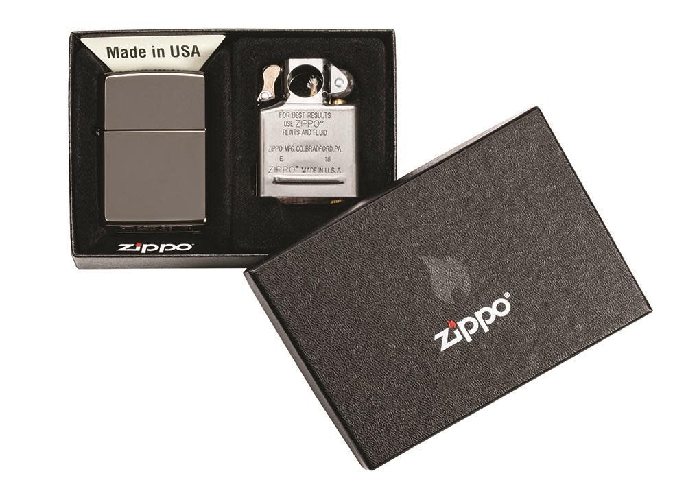 Zippo Black Ice Lighter & Pipe Insert Combo #29789
