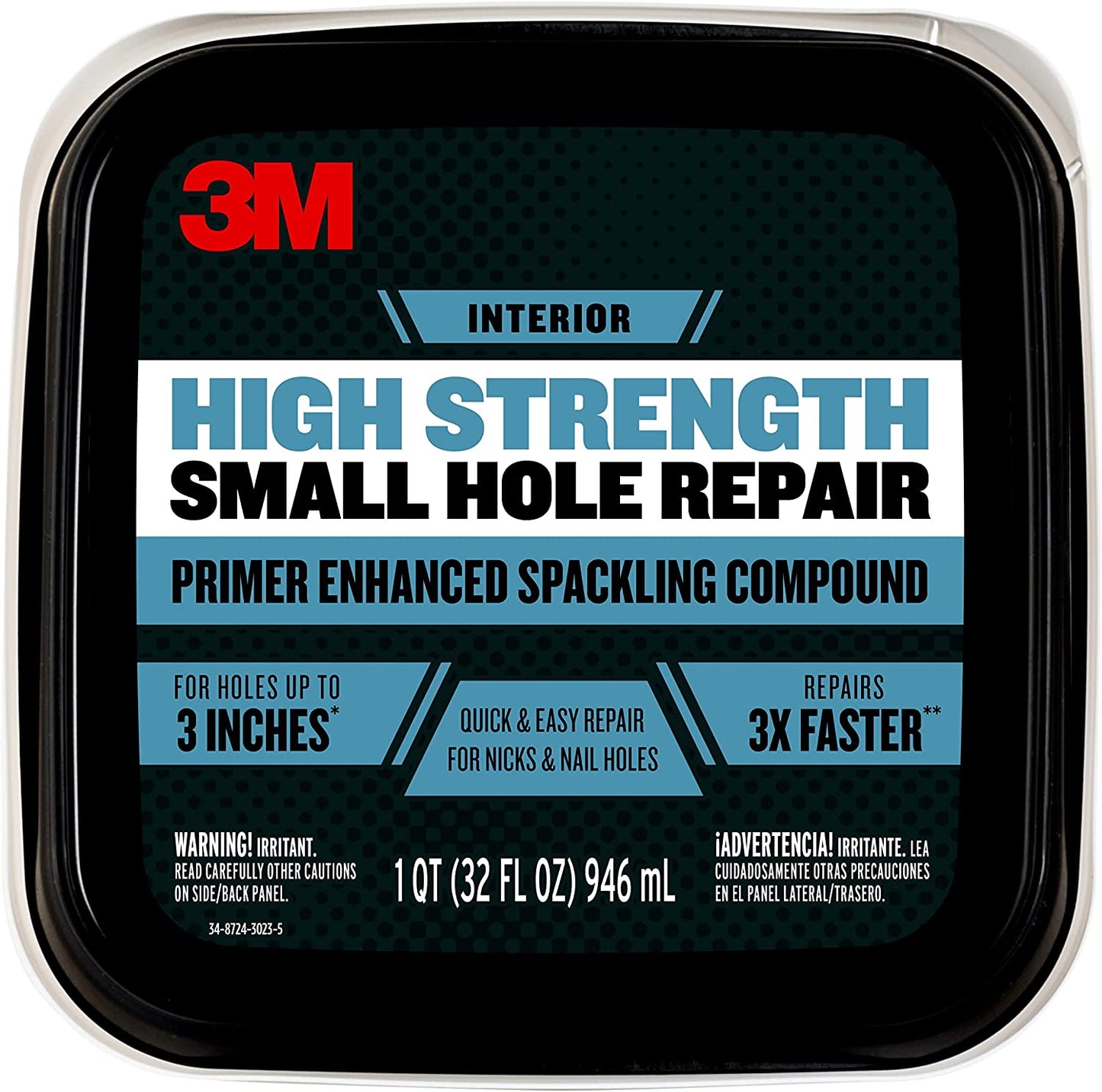3M High Strength Small Hole Repair, 32 oz #SHR-32-BB