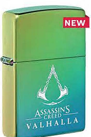 Zippo Ubisoft Assassins Creed Valhalla, High Polish Teal Windproof Lighter #49530