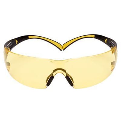 3M SecureFit Protective Eyewear, Amber Anti-Fog Lens #SF403SGAF-YEL