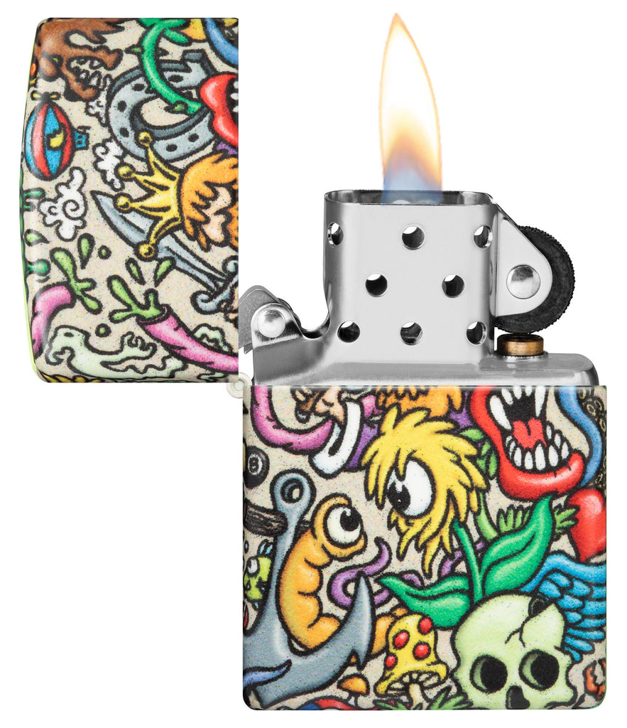 Zippo Floral Design 540 Color Windproof Lighter