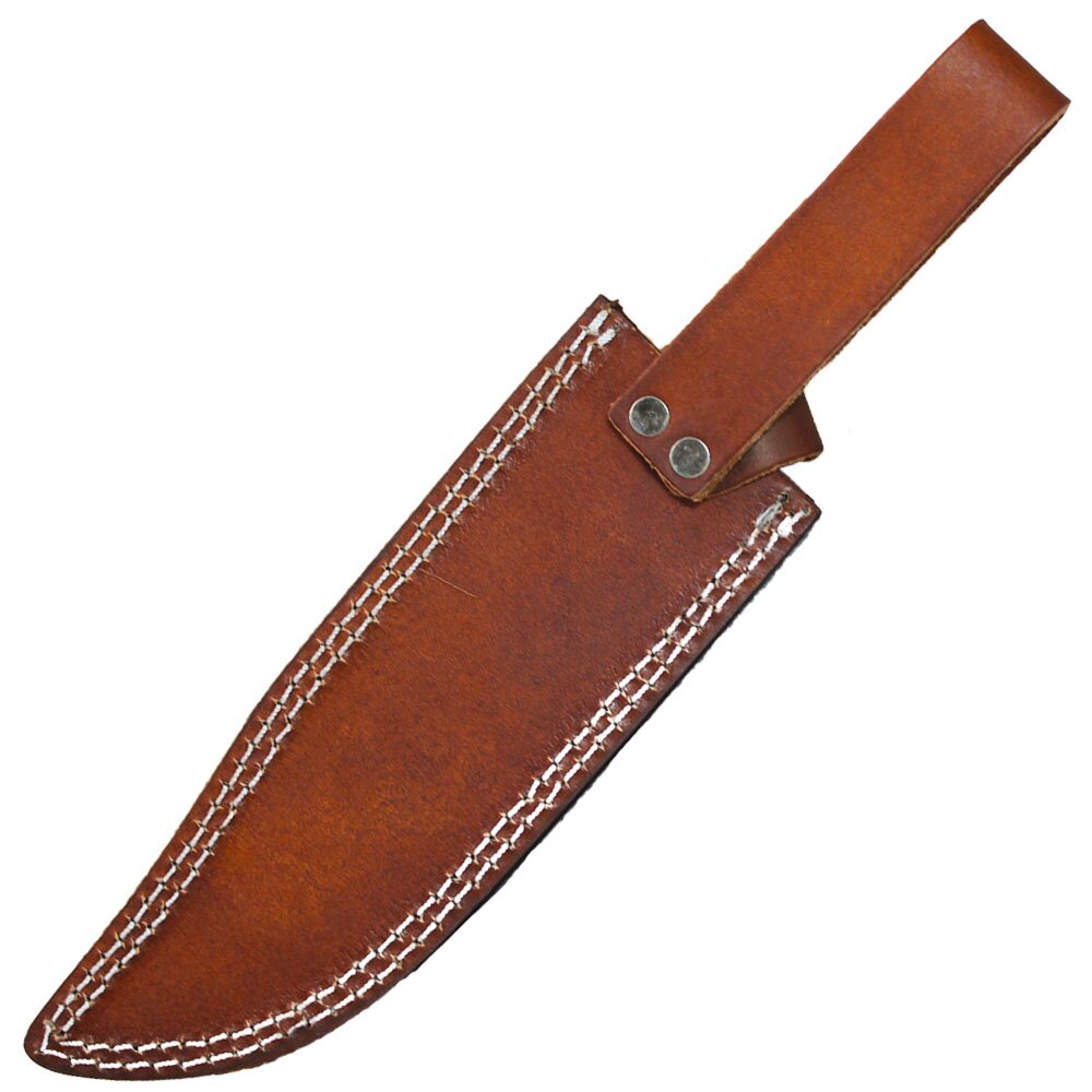 Scorpion Mart Handmade Damascus Steel Knife, Camel Bone Handle + Sheath #KNIFE7