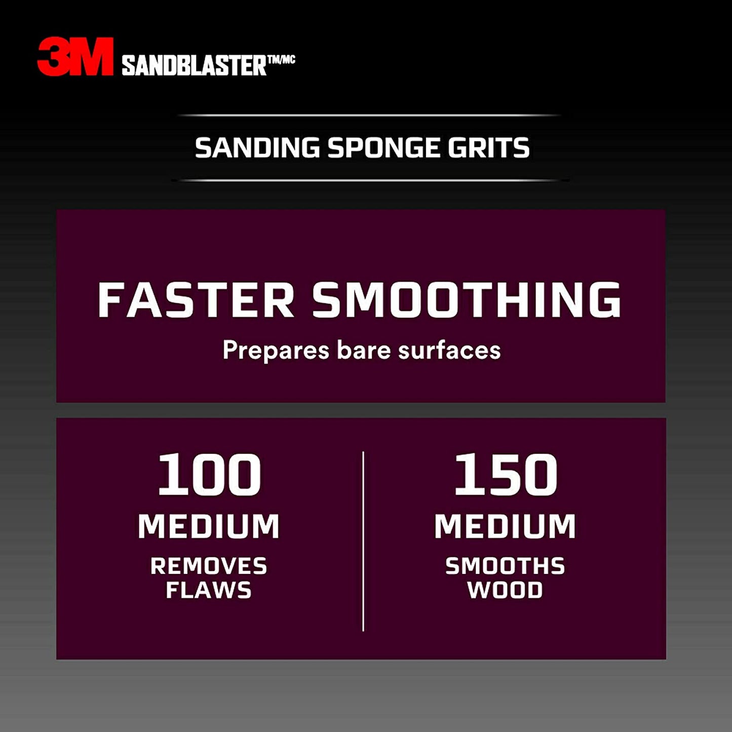 3M SandBlaster EDGE DETAILING Sanding Sponge, 320 grit, 3 Pack #9566-3PK