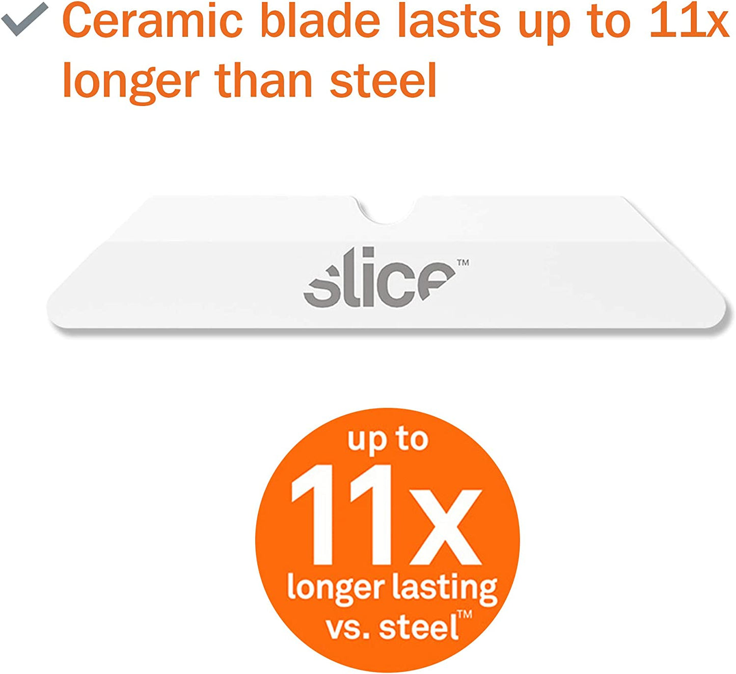 Slice Finger Friendly Blades Box Cutter Blades, Rounded Tip - 4/pack #10404