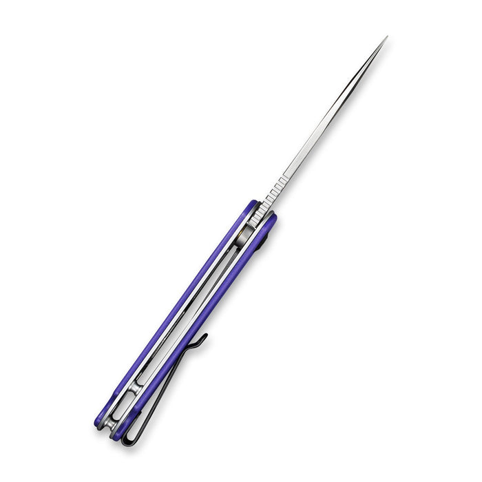 CIVIVI Elementum Knife, Purple G10 Handle, Gray Satin Finished D2 Steel Blade #C907V
