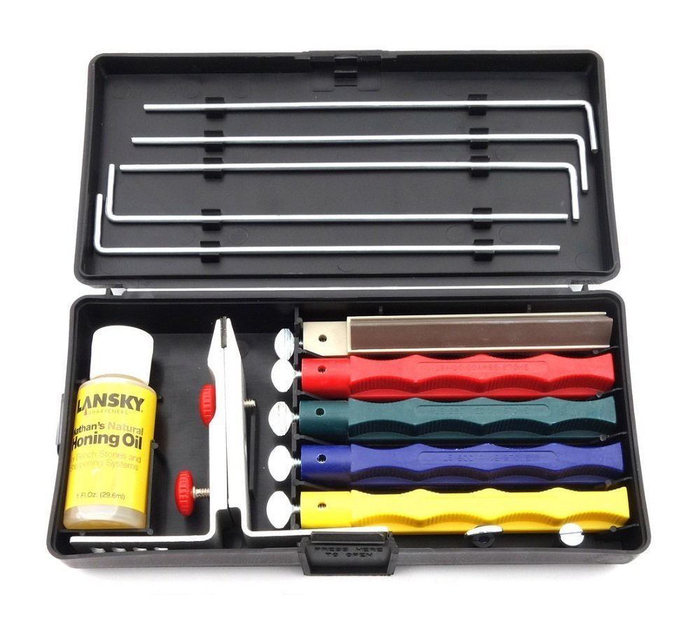 Lansky Professional Sharpening System, 5 Hone Stones + Guide Rods