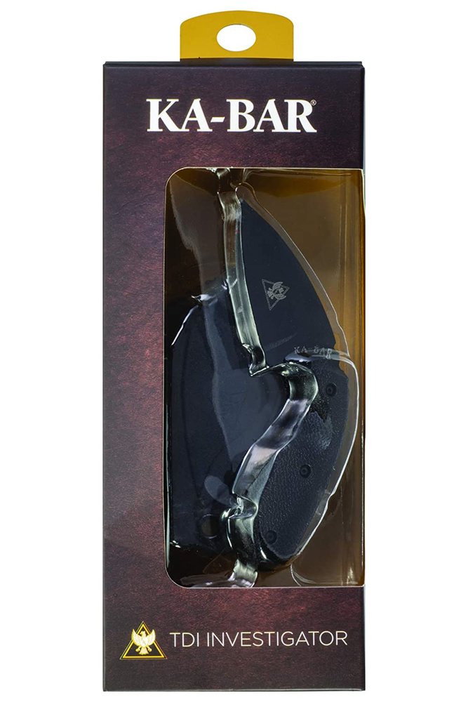 Ka-Bar TDI Investigator Ambidextrous Knife, AUS 8A Steel + Hard Sheath NEW #1493