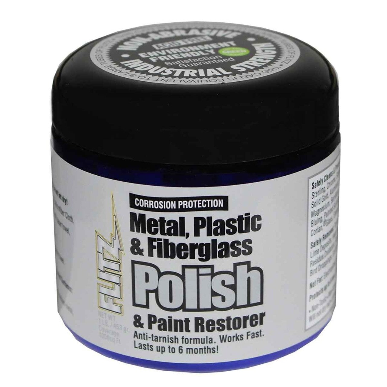 Flitz Metal, Plastic & Fiberglass Polish & Paint Restorer, 1 LB. Jar #CA03516-6