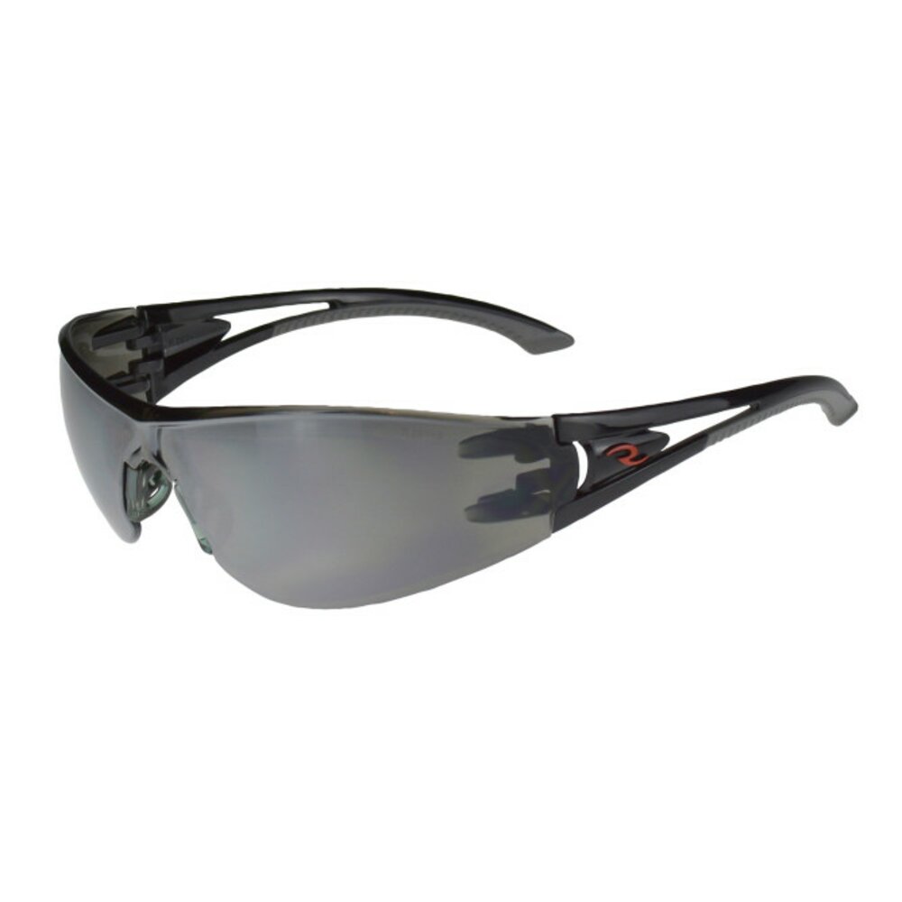 Radians Optima Safety Glasses, Black Frame, Silver Mirror Lens #OP1060ID