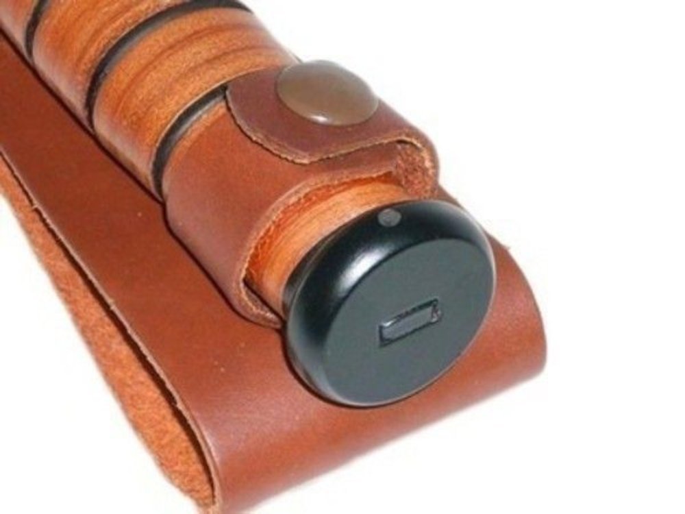 KA-BAR USMC Brown Leather Knife Sheath for 7" Blades, Marines #1217S