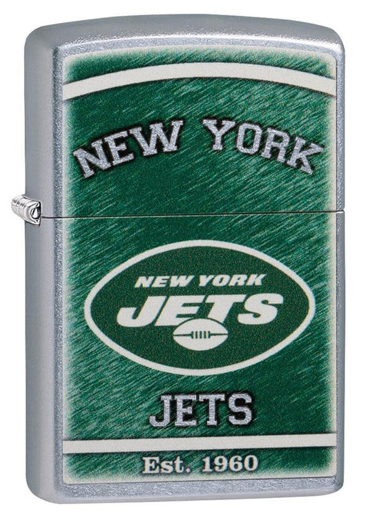 Zippo NFL New York Jets Football Team, Street Chrome Finish Windproof Lighter #29955