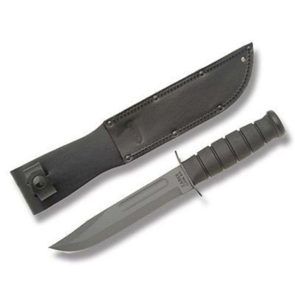 KA-BAR Full Size Knife Leather Sheath, Black Leather, For 7" Blades #1211S
