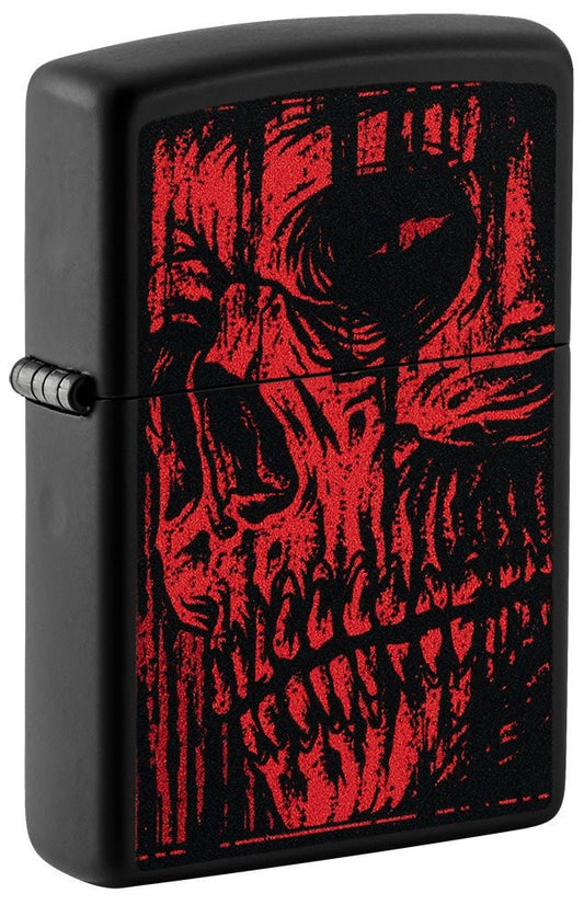 Zippo Horror Zombie Skull Design, Black Matte Finish Lighter #49775