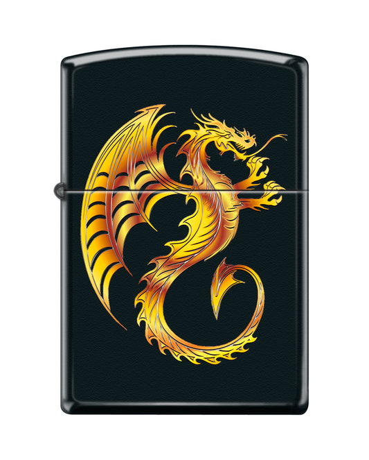 Zippo Golden Dragon, Black Matte Lighter #218-095791
