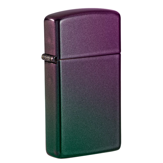 Zippo Slim Iridescent Violet Base Model, Satin Finish Windproof Lighter  #49267