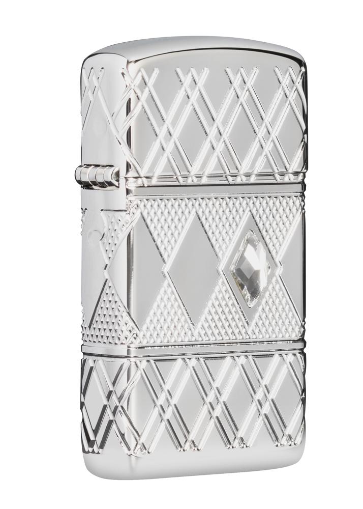 Zippo Geometric Diamond Pattern Armour Lighter