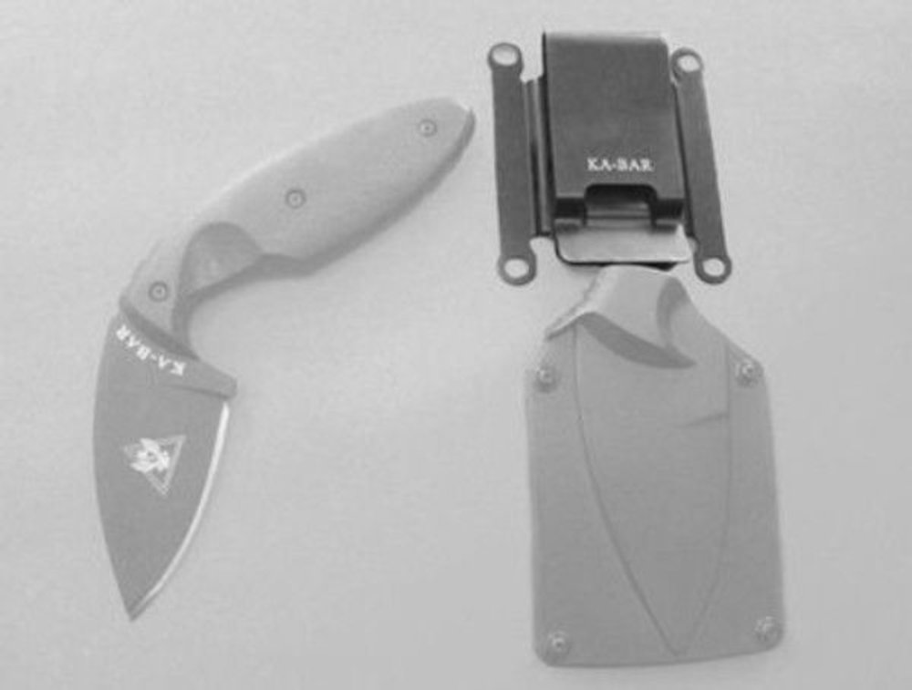 KA-BAR TDI Metal Belt Clip, Black Stainless Steel For Knife #1480CLIP
