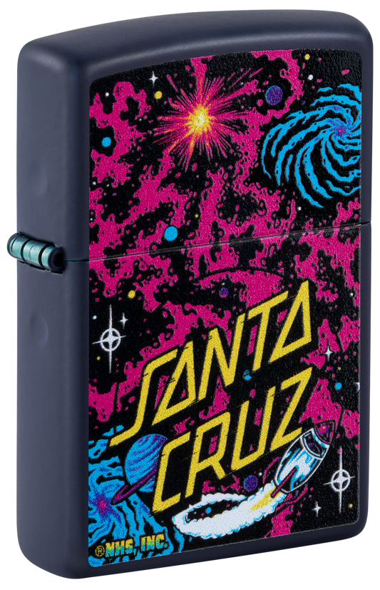 Zippo Santa Cruz Skateboards Space Design, Navy Matte Lighter #48414