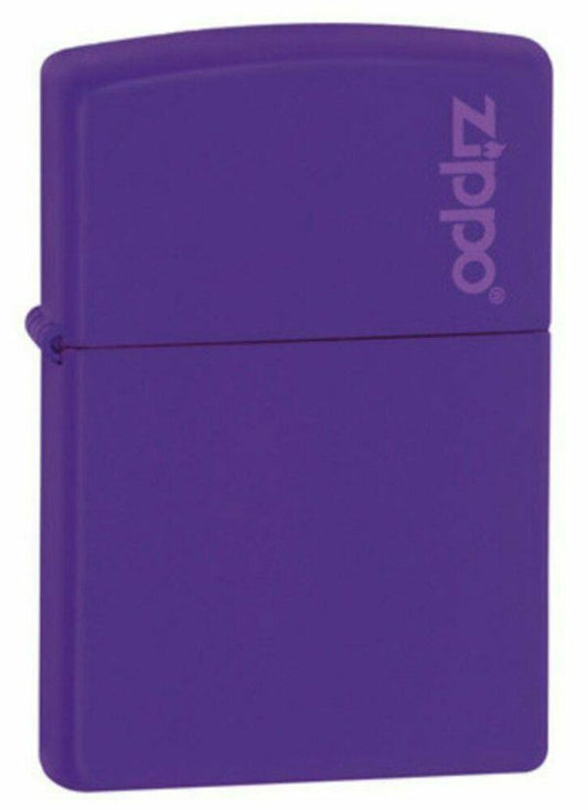 Zippo Purple Matte w/ Logo Lighter, Regular Classic #237ZL