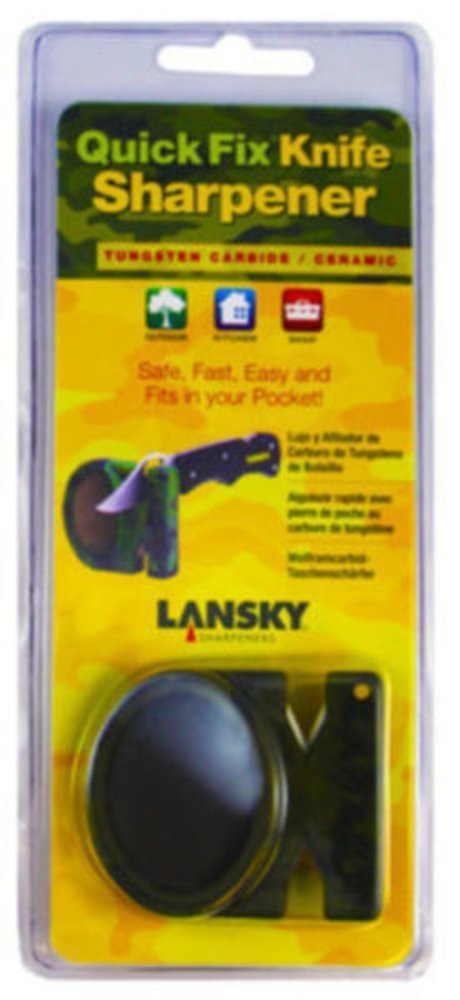 Lansky Quick Fix Pocket Knife Sharpener, Carbide & Ceramic, Camo #LCSTC-CG