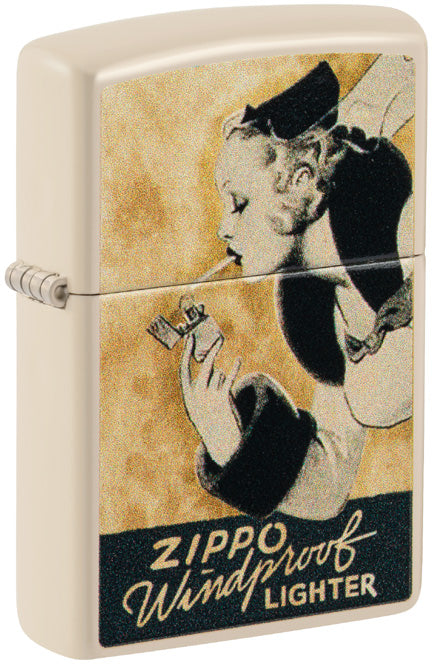 Zippo Windy Girl Classic Design, Flat Sand Finish Lighter #48198