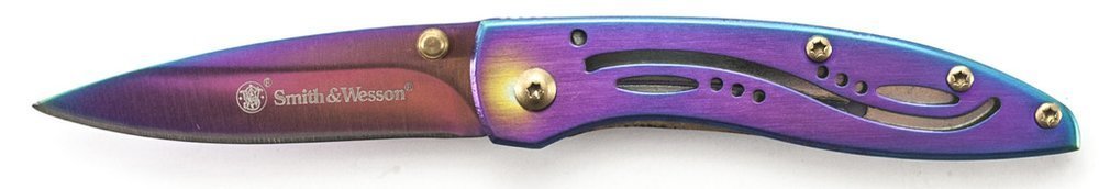 Smith & Wesson Little Pal Knife, SS Blade, Rainbow Frame Handle #CKLPRCP