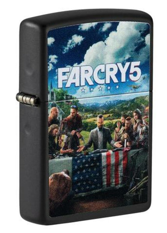 Zippo Far Cry 5 Gaming, Black Matte Finish, Genuine Windproof Lighter #49244
