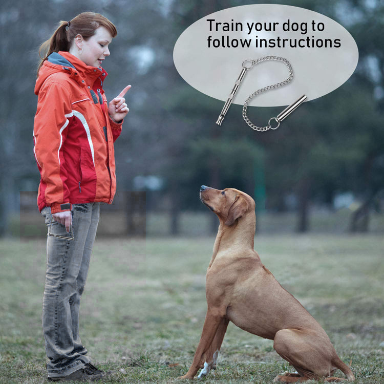Adjustable Dog Whistle for Recall, Training, Stopping Barking + Lanyard #Q465