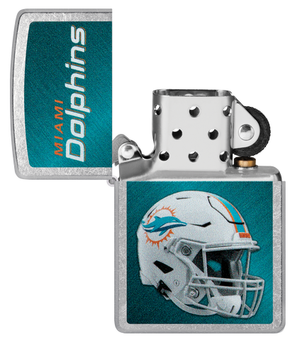 Zippo NFL Miami Dolphins Helmet Design, Street Chrome Lighter #48438